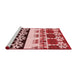 Sideview of Machine Washable Transitional Pink Rug, wshpat648rd