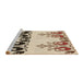 Sideview of Machine Washable Transitional Sienna Brown Rug, wshpat649brn