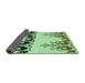 Thickness of Patterned Green Rug, pat649grn