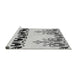 Sideview of Machine Washable Transitional Platinum Gray Rug, wshpat649gry