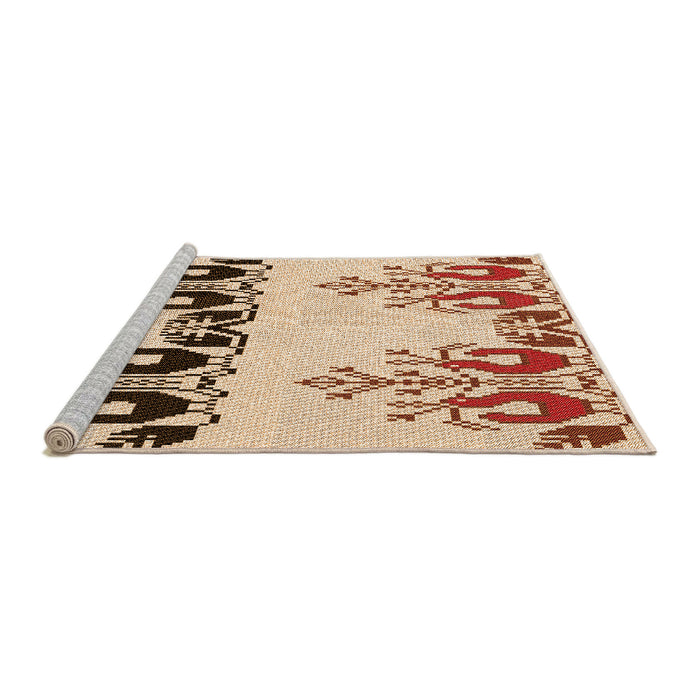 Sideview of Machine Washable Transitional Red Rug, wshpat649org