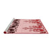 Sideview of Machine Washable Transitional Light Rose Pink Rug, wshpat649rd