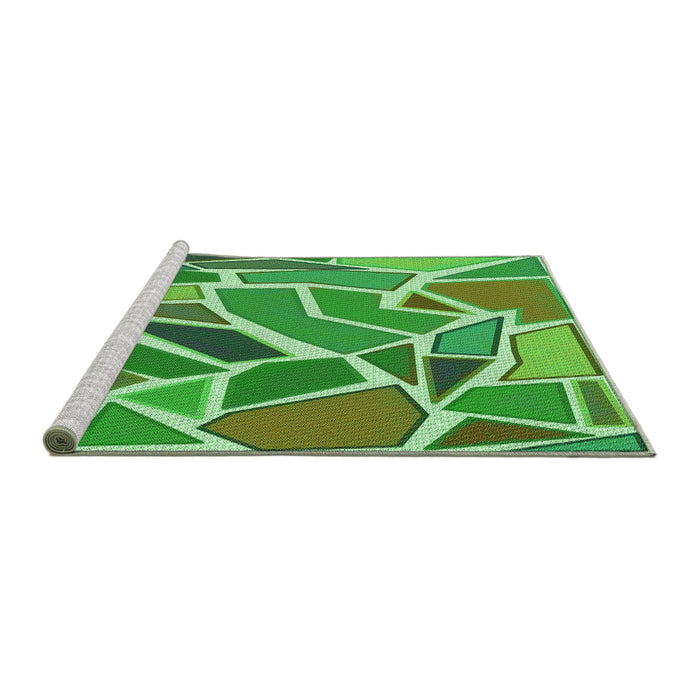 Machine Washable Transitional Green Rug in a Bedroom, wshpat65grn