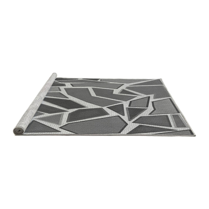 Sideview of Machine Washable Transitional Cloud Gray Rug, wshpat65gry