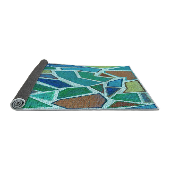 Patterned Turquoise Green Rug, pat65lblu