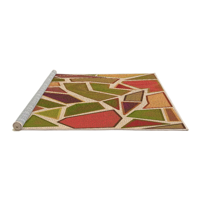 Machine Washable Transitional Yellow Orange Rug in a Bedroom, wshpat65org