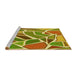 Sideview of Machine Washable Transitional Golden Brown Yellow Rug, wshpat65yw