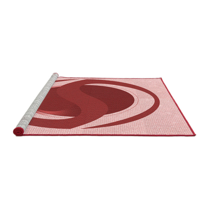 Sideview of Machine Washable Transitional Pink Rug, wshpat650rd