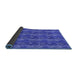 Thickness of Patterned Light Slate Blue Rug, pat651blu