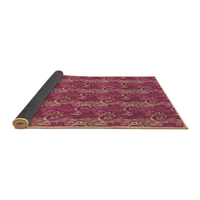 Thickness of Patterned Red Rug, pat651brn