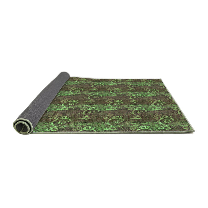 Thickness of Patterned Green Rug, pat651grn