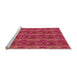 Sideview of Machine Washable Transitional Crimson Red Rug, wshpat651org