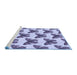 Sideview of Machine Washable Transitional Deep Periwinkle Purple Rug, wshpat653blu