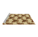 Sideview of Machine Washable Transitional Mahogany Brown Rug, wshpat653brn