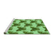 Sideview of Machine Washable Transitional Jade Green Rug, wshpat653grn