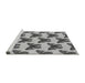 Sideview of Machine Washable Transitional Silver Gray Rug, wshpat653gry