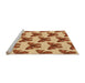 Sideview of Machine Washable Transitional Mahogany Brown Rug, wshpat653org