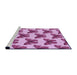 Sideview of Machine Washable Transitional Medium Violet Red Pink Rug, wshpat653pur