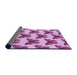 Thickness of Patterned Medium Violet Red Pink Rug, pat653pur