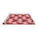 Sideview of Machine Washable Transitional Pastel Pink Rug, wshpat653rd