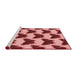 Sideview of Machine Washable Transitional Pastel Pink Rug, wshpat654rd