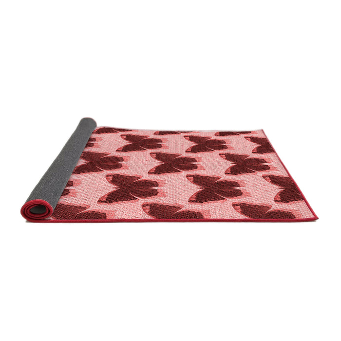 Thickness of Patterned Pastel Pink Rug, pat654rd