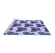 Sideview of Machine Washable Transitional Deep Periwinkle Purple Rug, wshpat655blu