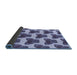 Thickness of Patterned Deep Periwinkle Purple Rug, pat655blu