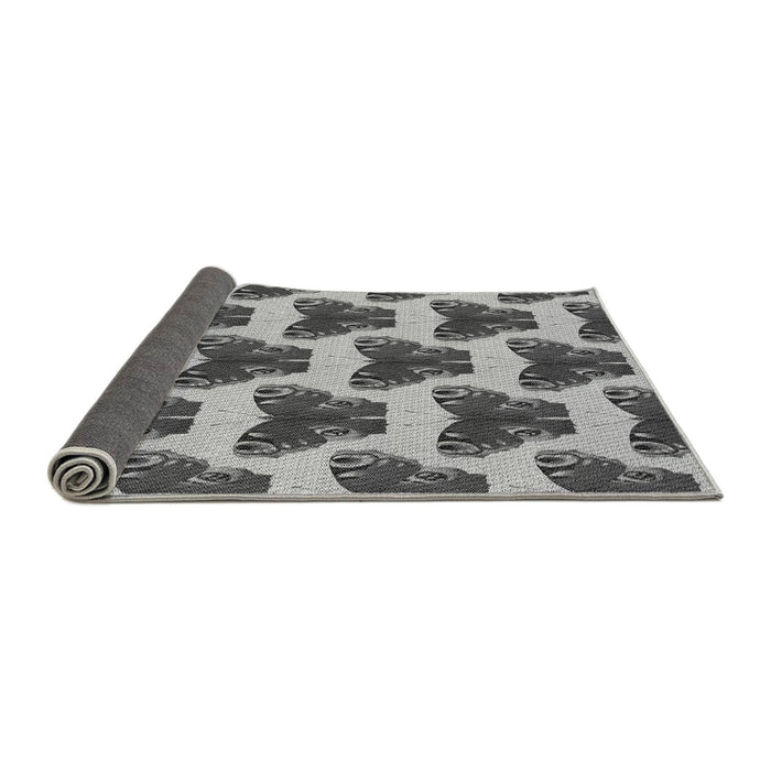 Thickness of Patterned Silver Gray Rug, pat655gry