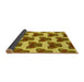 Thickness of Patterned Bright Gold Yellow Rug, pat655yw