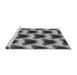 Sideview of Machine Washable Transitional Cloud Gray Rug, wshpat656gry