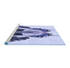 Sideview of Machine Washable Transitional Blue Rug, wshpat657blu