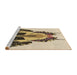 Sideview of Machine Washable Transitional Khaki Gold Rug, wshpat657brn