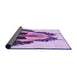 Thickness of Patterned Blossom Pink Rug, pat657pur