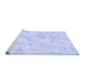 Sideview of Machine Washable Transitional Lavender Blue Rug, wshpat658blu