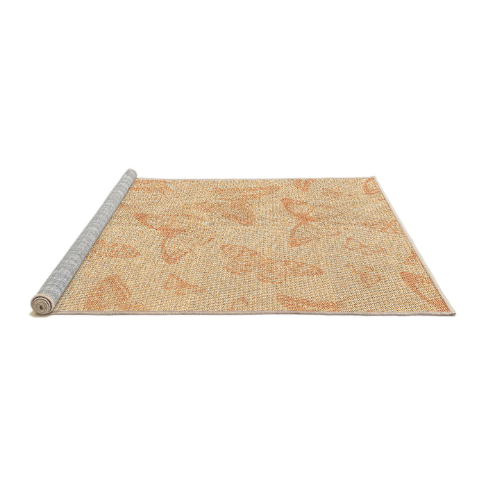 Sideview of Machine Washable Transitional Khaki Gold Rug, wshpat658org