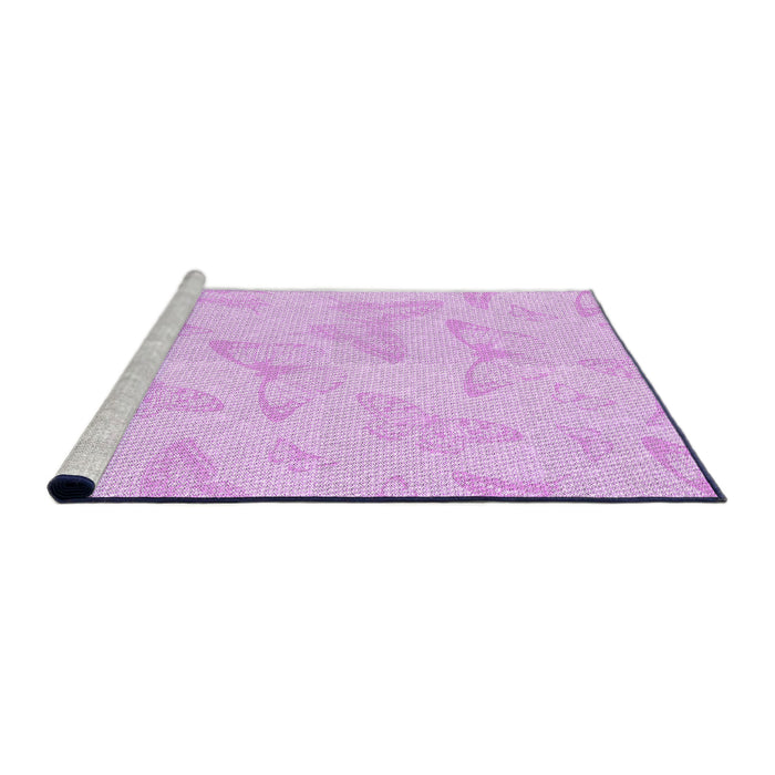 Sideview of Machine Washable Transitional Violet Purple Rug, wshpat658pur