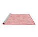 Sideview of Machine Washable Transitional Pastel Red Pink Rug, wshpat658rd