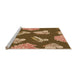 Sideview of Machine Washable Transitional Saddle Brown Rug, wshpat659org