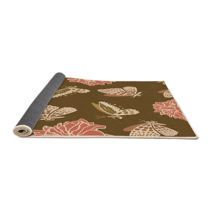 Thickness of Patterned Saddle Brown Rug, pat659org