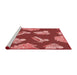 Sideview of Machine Washable Transitional Red Rug, wshpat659rd