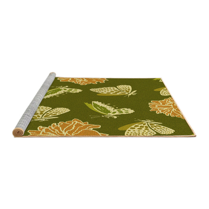 Sideview of Machine Washable Transitional Dark Bronze Brown Rug, wshpat659yw