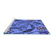 Machine Washable Transitional Sky Blue Rug in a Bedroom, wshpat66blu