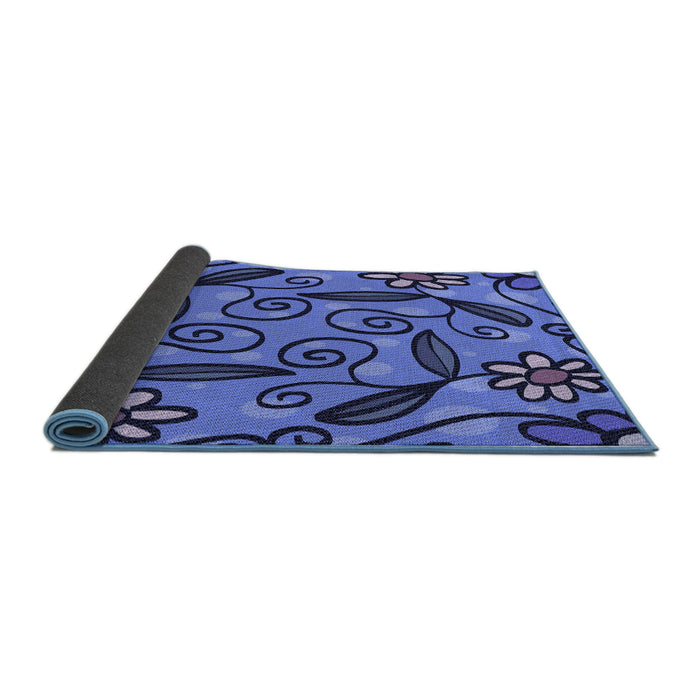 Patterned Sky Blue Rug, pat66blu
