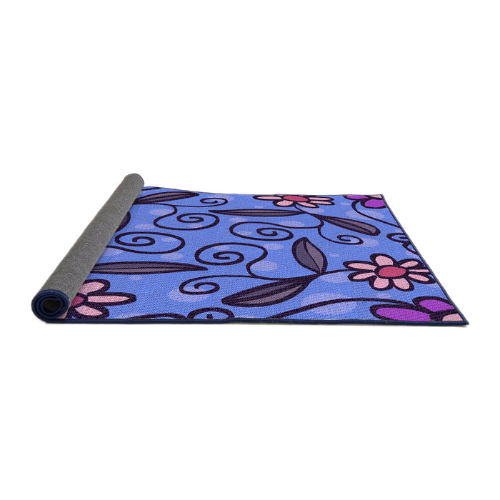 Patterned Sky Blue Rug, pat66pur
