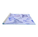 Sideview of Machine Washable Transitional Lavender Blue Rug, wshpat660blu