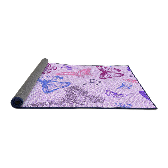Thickness of Patterned Purple Rug, pat660pur