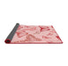 Thickness of Patterned Light Rose Pink Rug, pat660rd