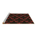 Sideview of Machine Washable Transitional Bakers Brown Rug, wshpat661brn