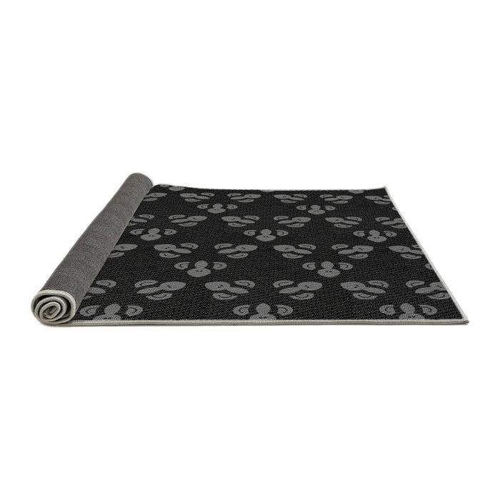 Thickness of Patterned Black Rug, pat661gry